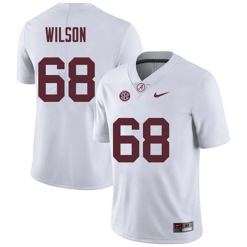 Alabama Crimson Tide Men's Taylor Wilson #68 White NCAA Nike Authentic Stitched College Football Jersey GY16C68HV